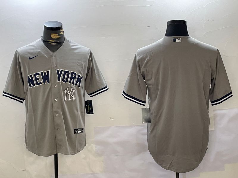 Men New York Yankees Blank Grey Game 2024 Nike MLB Jersey style 102720->new york yankees->MLB Jersey